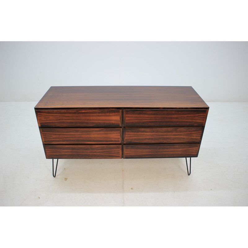 Vintage sideboard by Omann Jun in rosewood and iron 1960