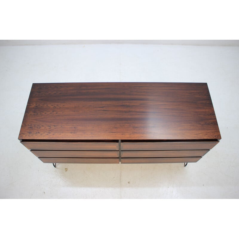 Vintage sideboard by Omann Jun in rosewood and iron 1960