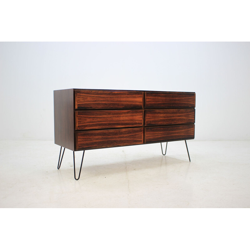 Vintage sideboard by Omann Jun in rosewood and iron 1960