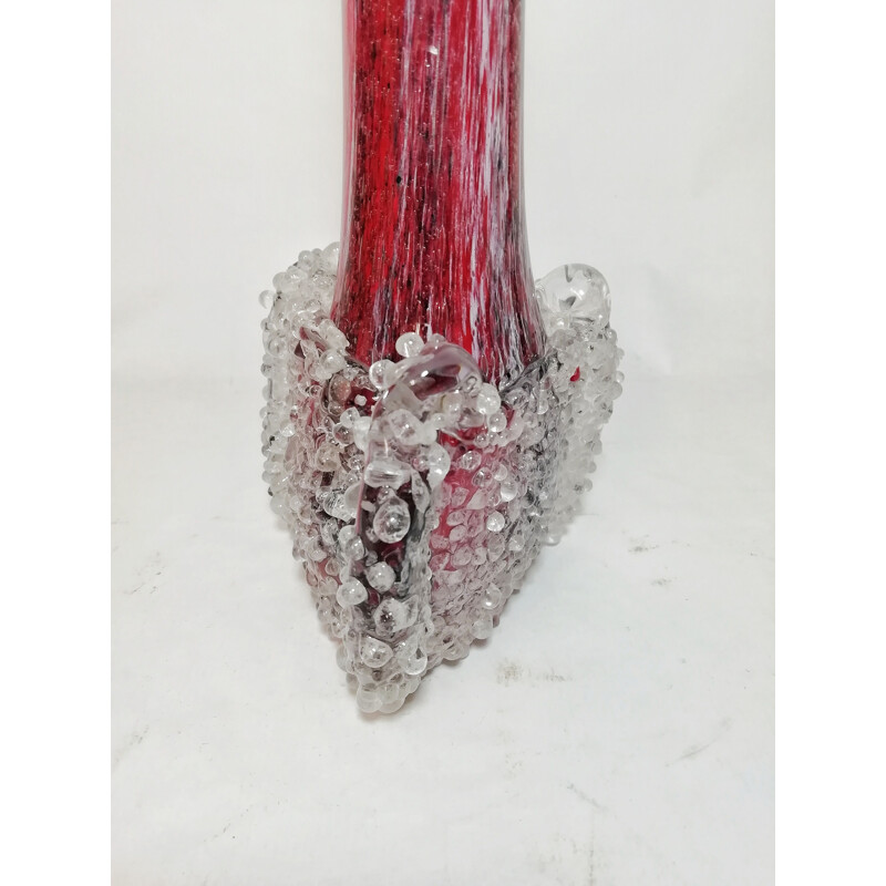 Vintage Murano glass vase, Italy 1980