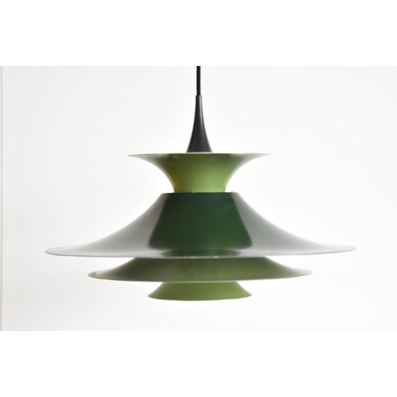 Vintage Radius 1 pendant for Fog & Mørup in green metal