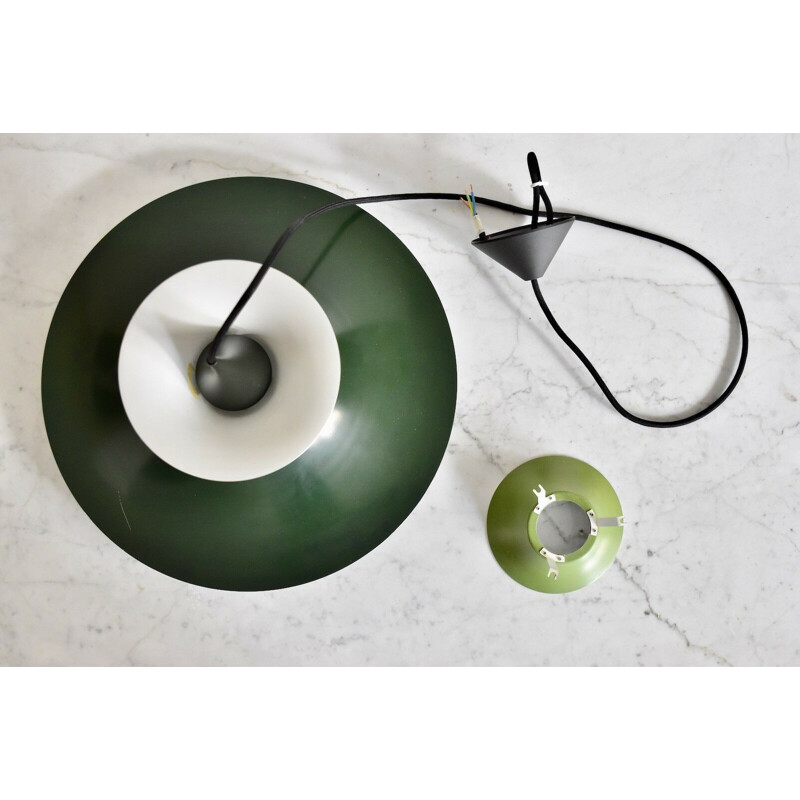 Vintage Radius 1 pendant for Fog & Mørup in green metal