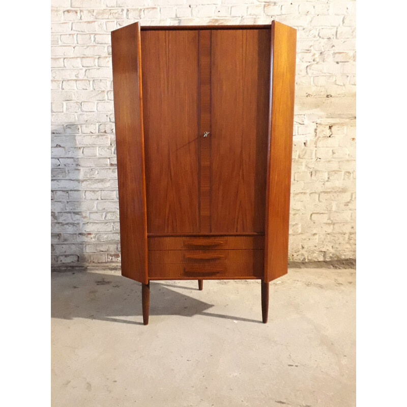 Danish teak corner cabinet