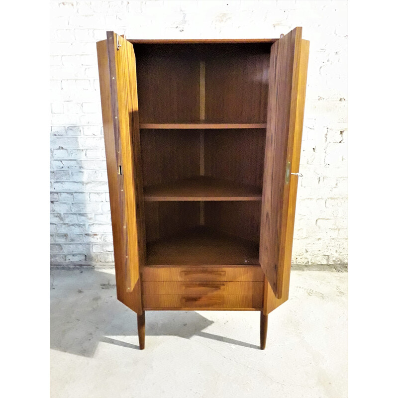 Danish teak corner cabinet