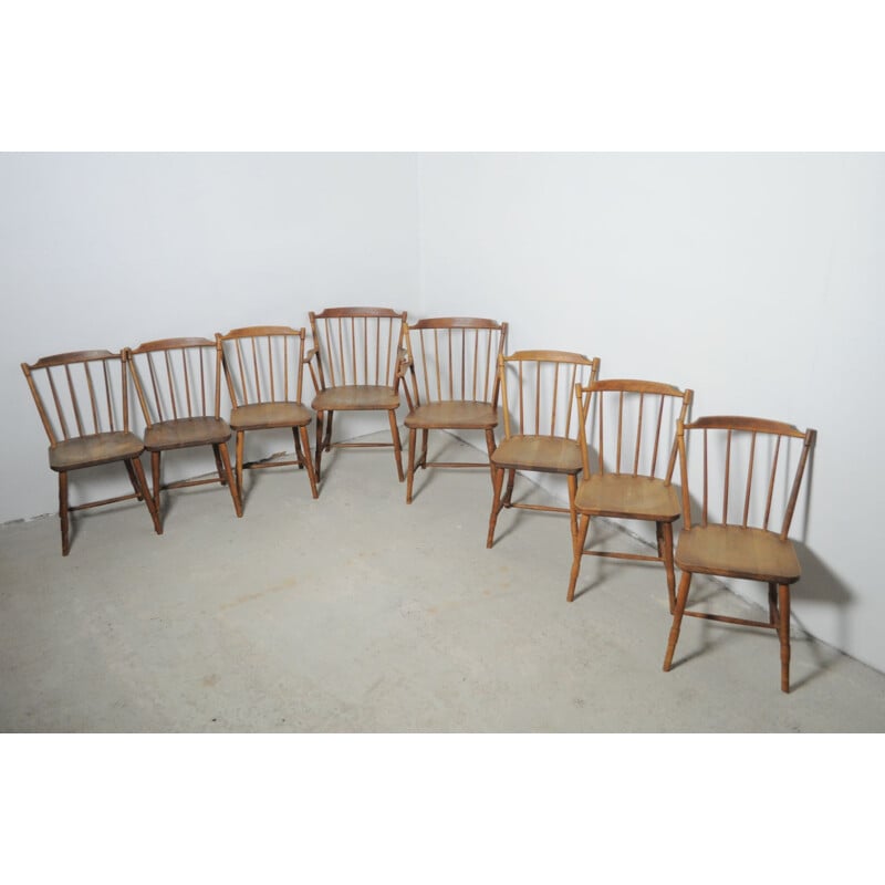 Set of 8 Børge Mogensen dining chairs for FDB Møbler 1940