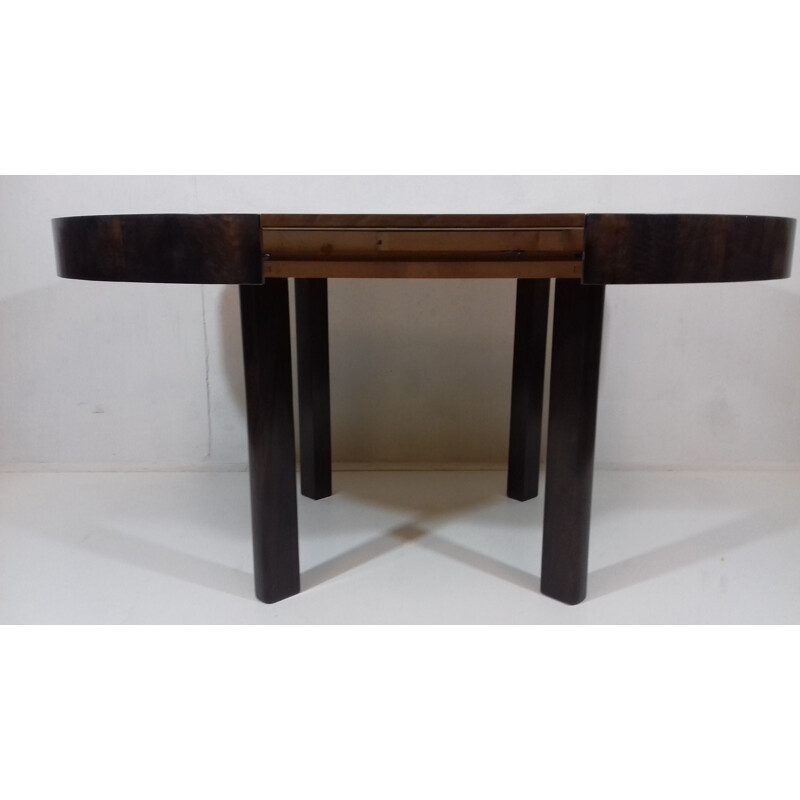 Vintage extendable dining table by Jindrich Halabala, 1930