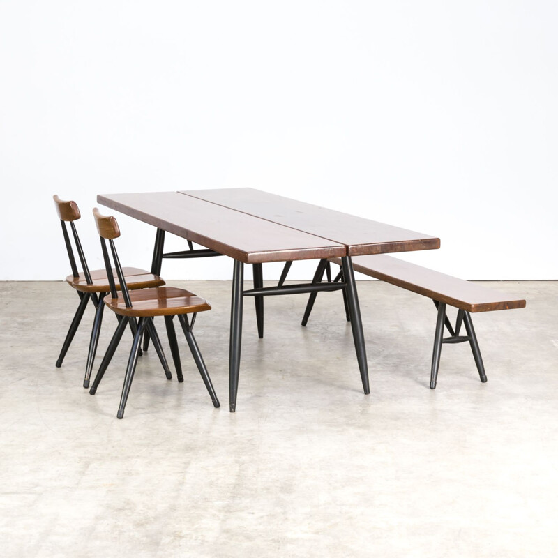 Dining set "Pirkka" by Ilmari Tapiovaara for Laukaan Puu