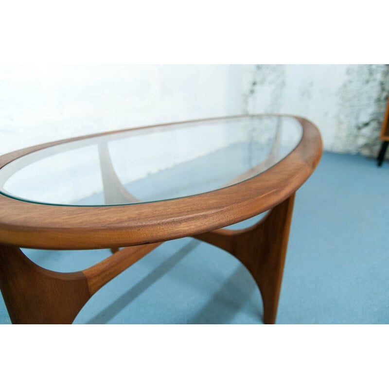 Table basse vintage G plan style scandinave 130cm