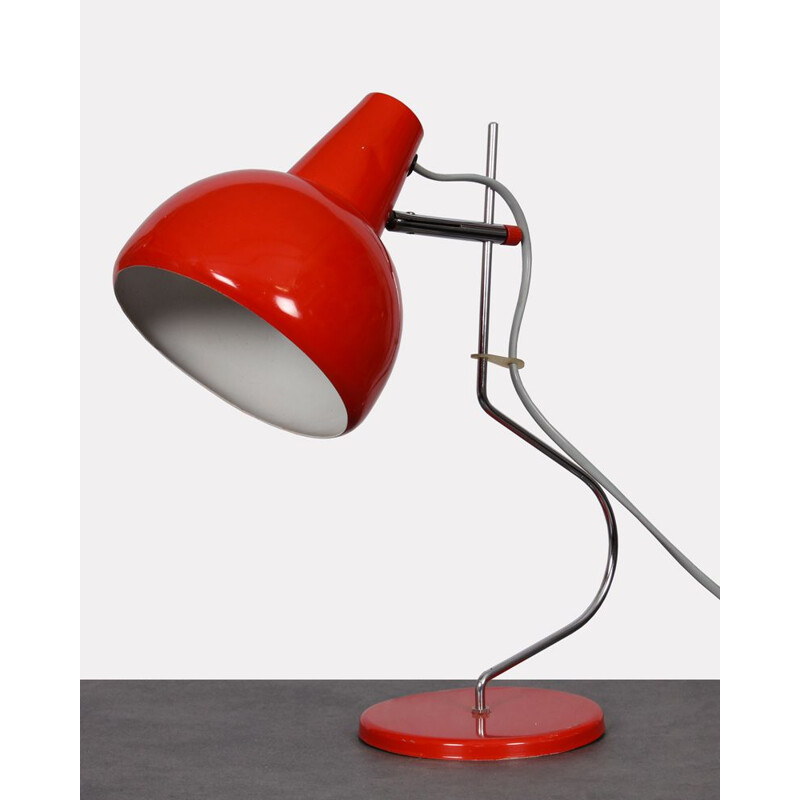 Vintage lamp for Lidokov in red metal 1960