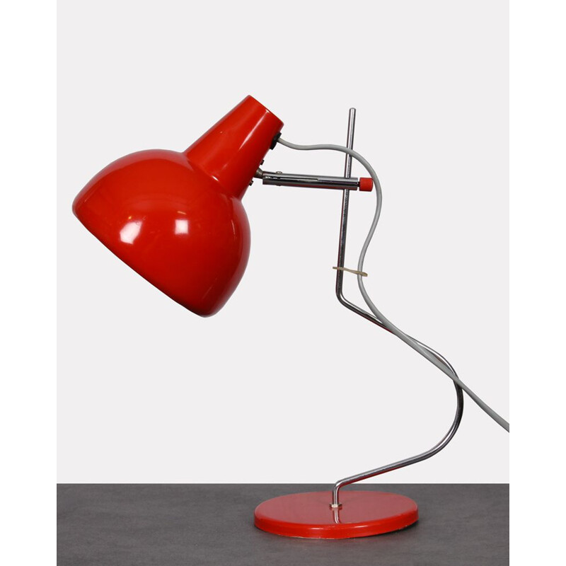 Vintage lamp for Lidokov in red metal 1960