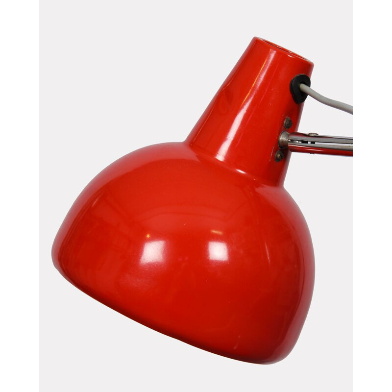 Vintage lamp for Lidokov in red metal 1960