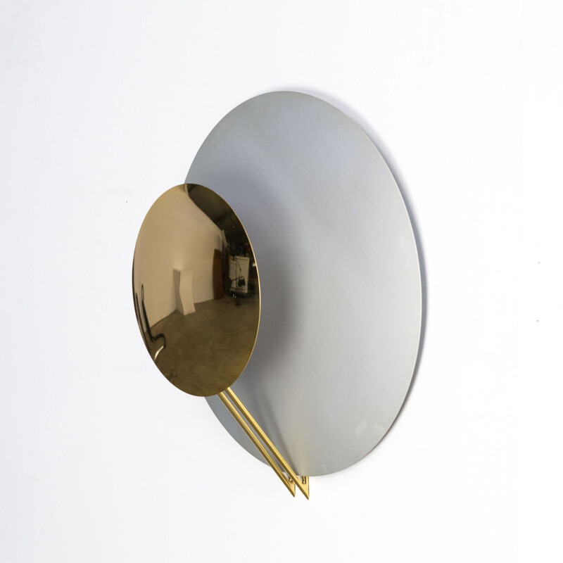 Vintage Vega wall lamp for Tre Ci Luce in brass and aluminium 1980