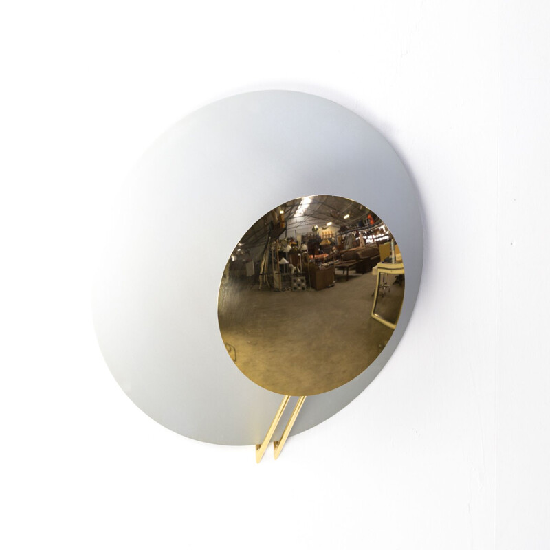 Vintage Vega wall lamp for Tre Ci Luce in brass and aluminium 1980