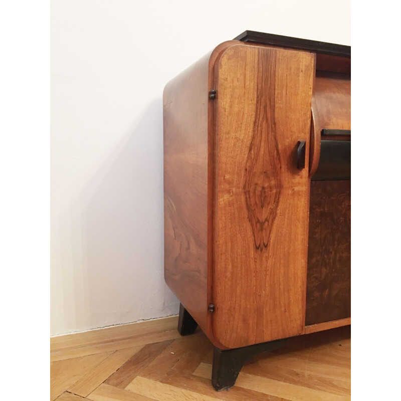 Commode vintage tourne-disque par Jindrich Halabala pour UP Zavody