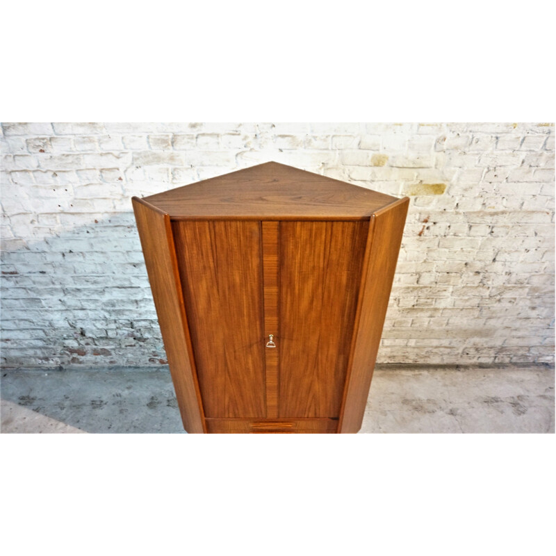 Danish teak corner cabinet