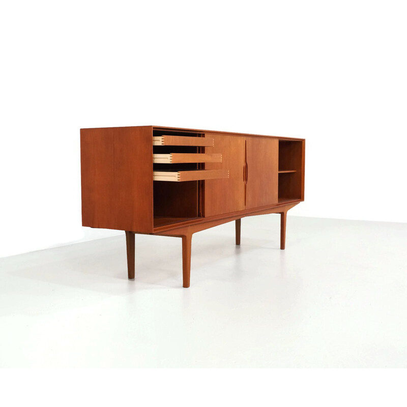 Vintage teak sideboard with sliding doors