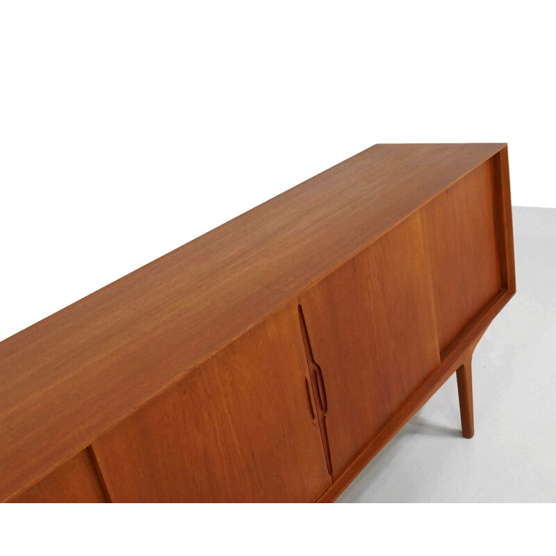 Vintage teak sideboard with sliding doors