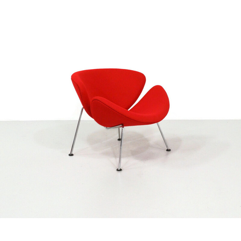 Fauteuil vintage rouge Artifort Orange Slice par Pierre Paulin