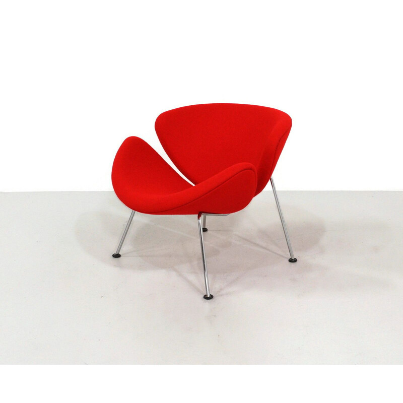 Fauteuil vintage rouge Artifort Orange Slice par Pierre Paulin