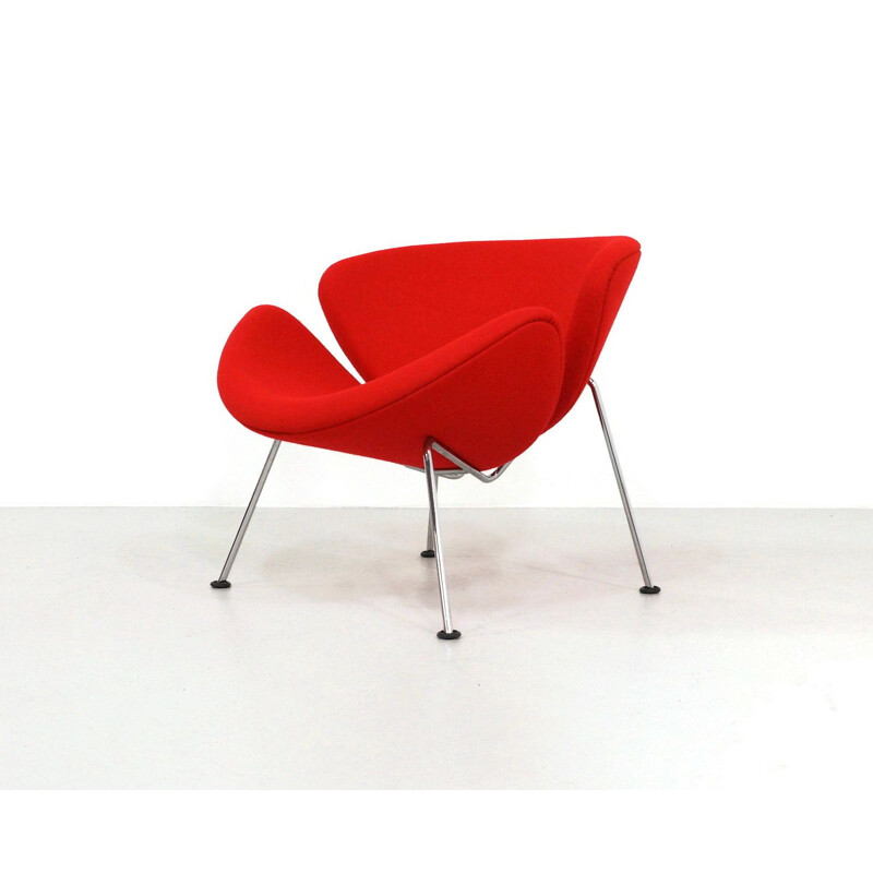 Vintage red Artifort Orange Slice by Pierre Paulin