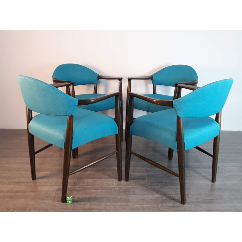 Set of 4 vintage chairs by Kurt Olsen Scandinavian