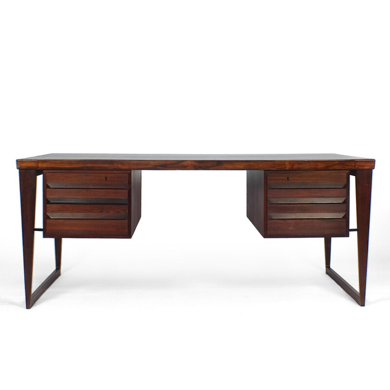 Vintage rosewood desk by Kai Kristiansen for Feldballes Møbelfabrik