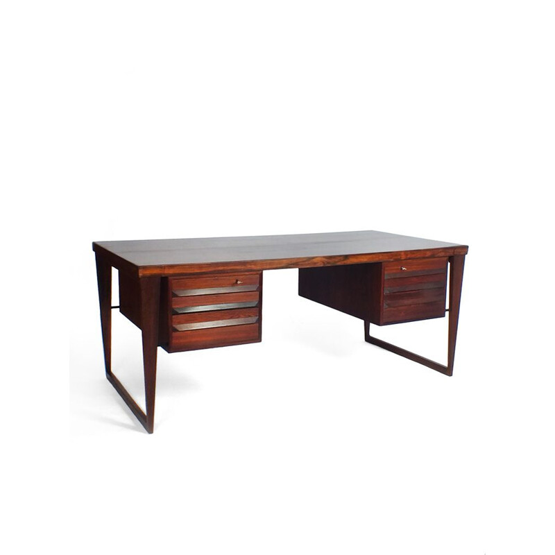 Vintage rosewood desk by Kai Kristiansen for Feldballes Møbelfabrik