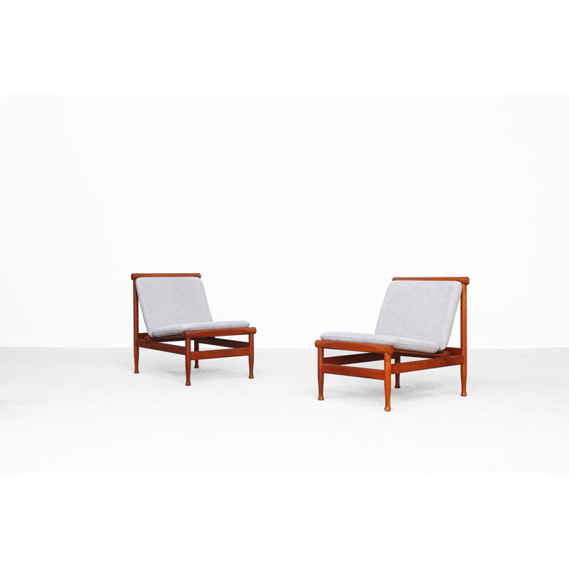 Suite de 2 fauteuils vintage par Kai Lyngfeldt Larsen par Søborg møbler