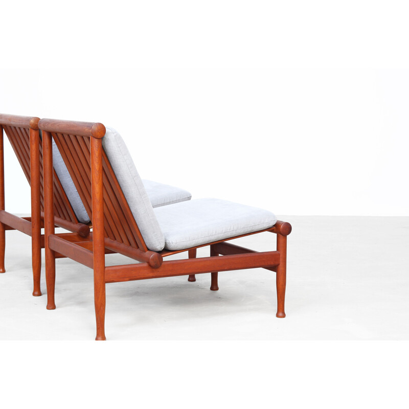 Vintage set of lounge chairs by Kai Lyngfeldt Larsen by Søborg møbler