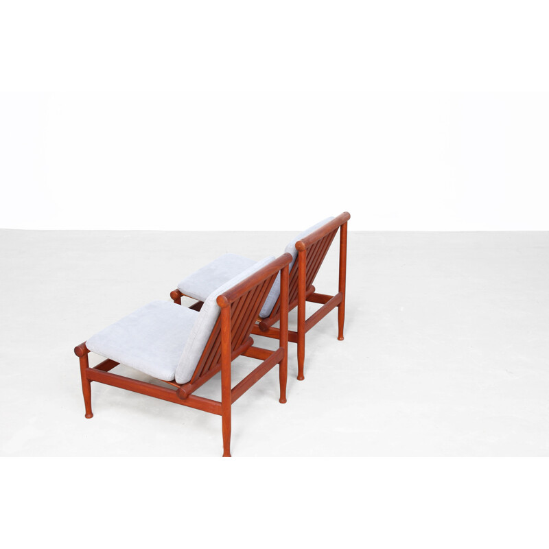 Suite de 2 fauteuils vintage par Kai Lyngfeldt Larsen par Søborg møbler