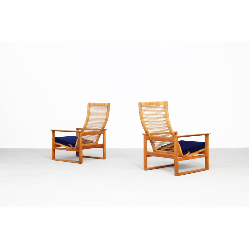 Vintage set of 2 lounge chairs by Borge Mogensen for Fredericia