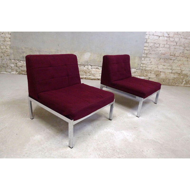 Pair of armchairs Samurai by Joseph-André Motte for Airborne