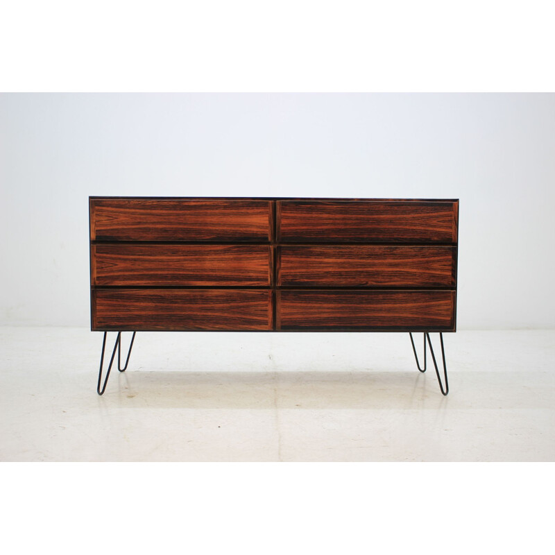 Vintage sideboard by Omann Jun in rosewood and iron 1960