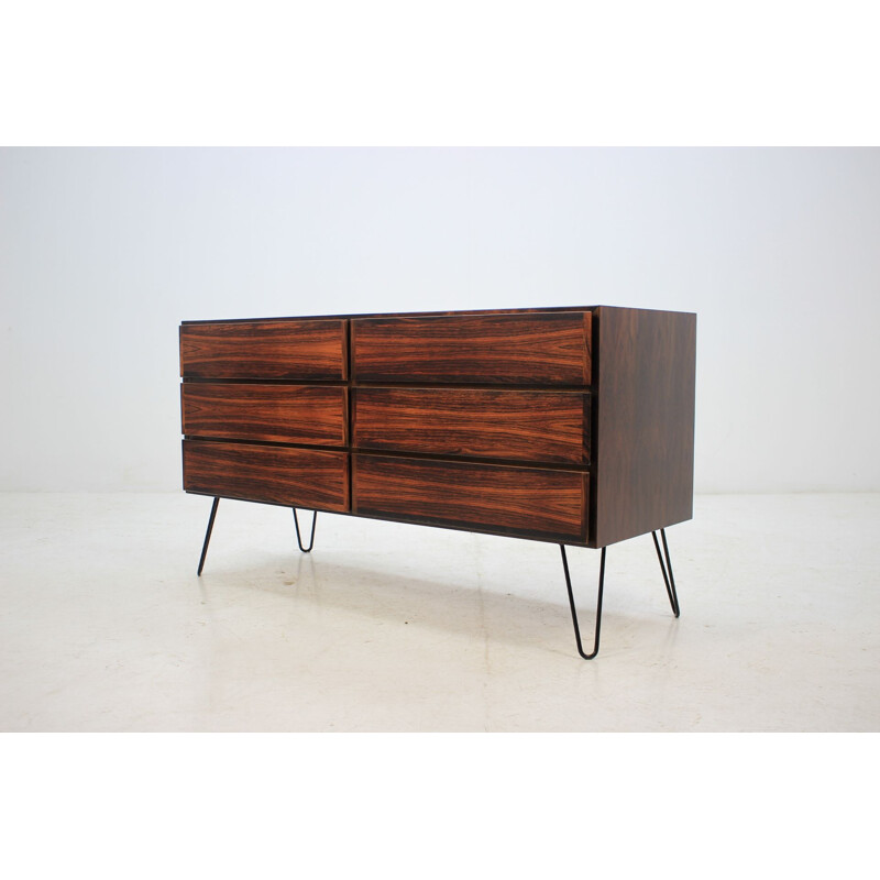 Vintage sideboard by Omann Jun in rosewood and iron 1960