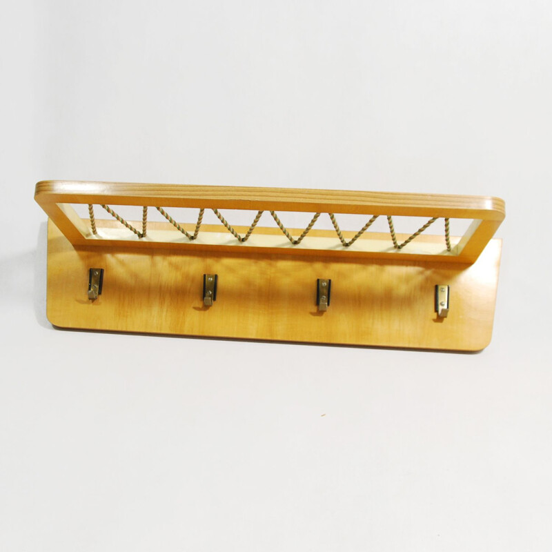 Vintage Wall hanger by VEB Hellerau Medigen Germany 1950s.