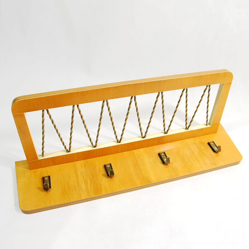 Vintage Wall hanger by VEB Hellerau Medigen Germany 1950s.