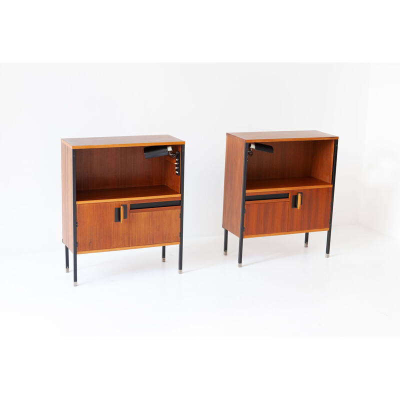 Nightstands by Ico Parisi for MIM with Gino Sarfatti Lamps, 1958