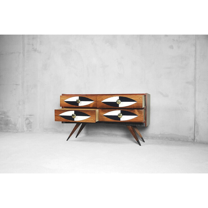 Rosewood suédoise vintage commode par Glas AB & Trä, 1960