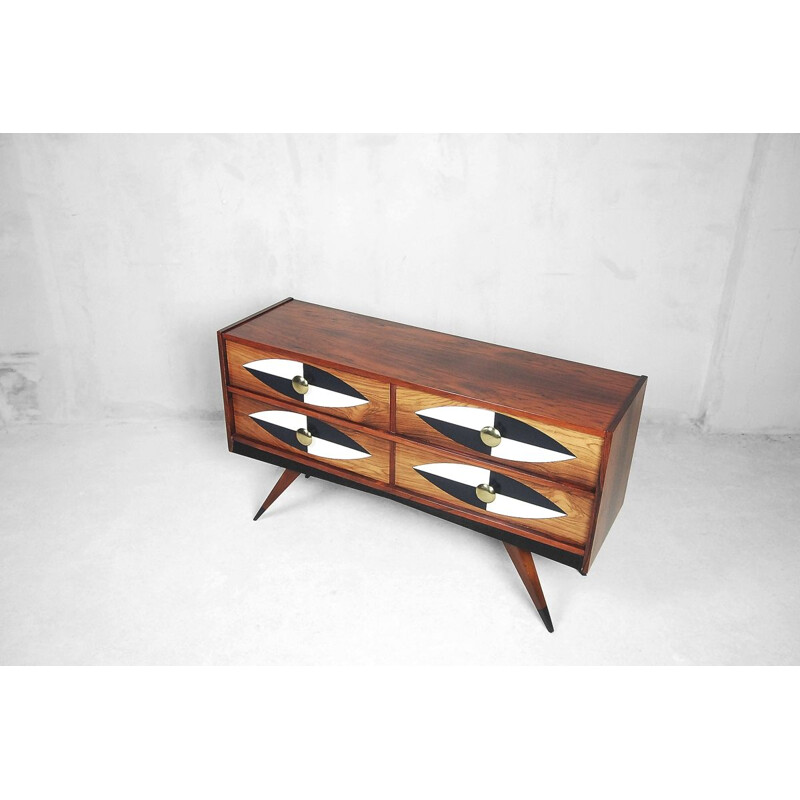 Vintage Swedish Rosewood Chest of Drawers by AB Glas & Trä, 1960