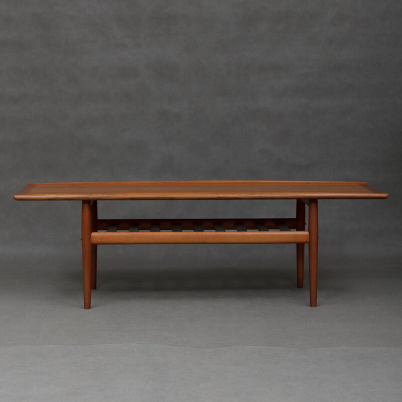 Vintage coffee table by Grete Jalk in teak