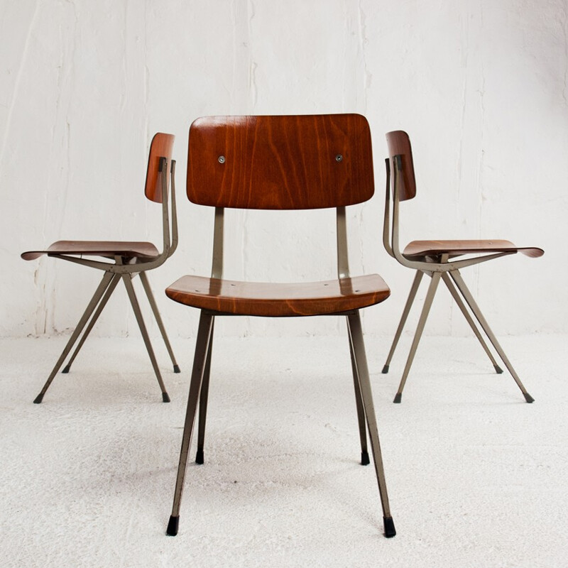 Result chair in teak and metal, Friso KRAMER -  1950s