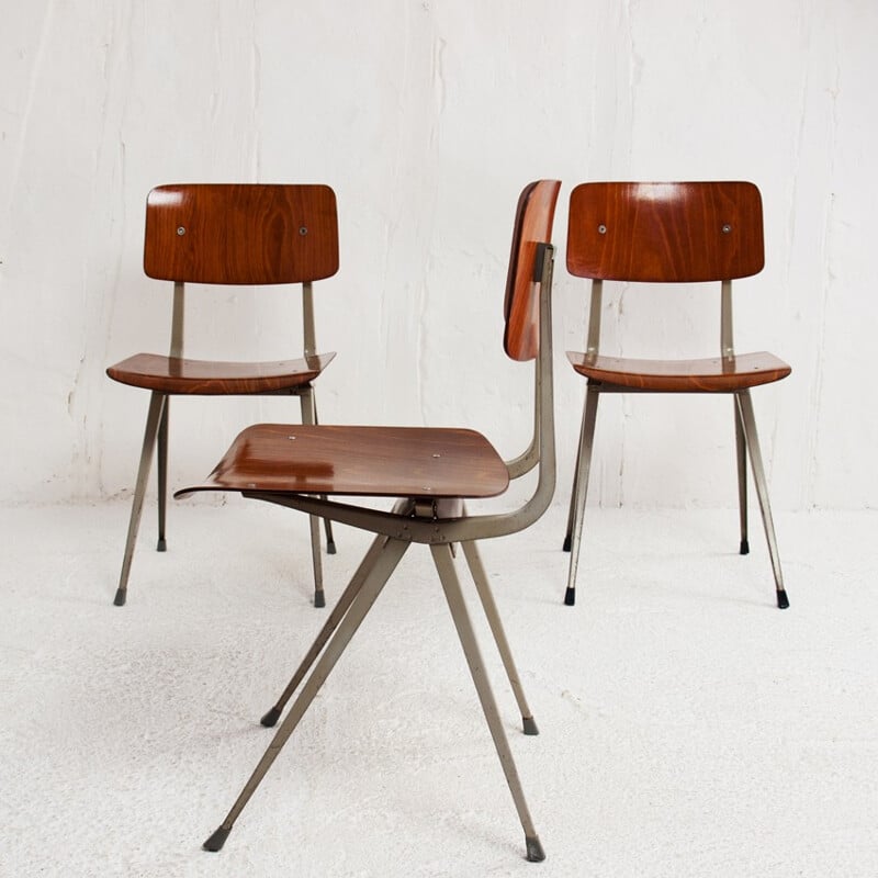 Result chair in teak and metal, Friso KRAMER -  1950s