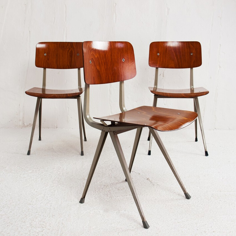 Result chair in teak and metal, Friso KRAMER -  1950s