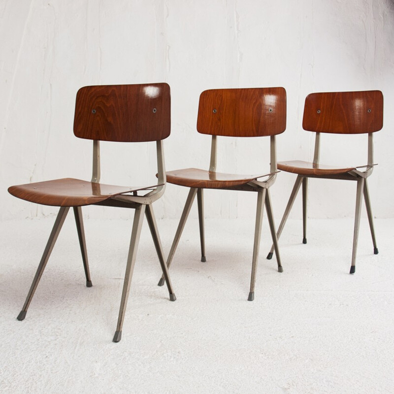 Result chair in teak and metal, Friso KRAMER -  1950s