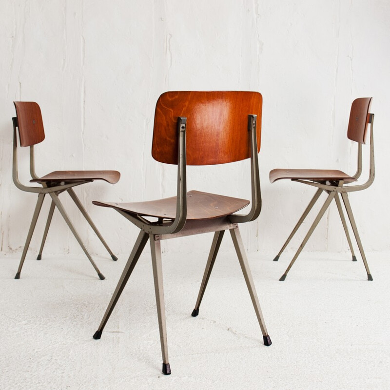 Result chair in teak and metal, Friso KRAMER -  1950s