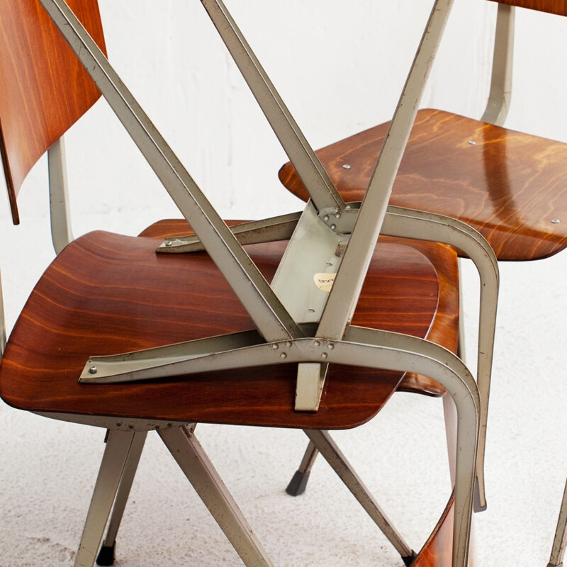 Result chair in teak and metal, Friso KRAMER -  1950s
