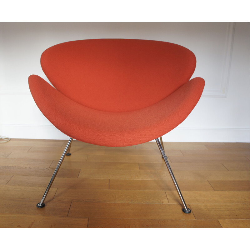 Vintage orange Slice chair by Pierre Paulin