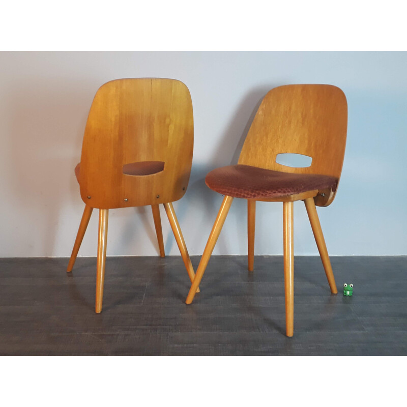 Set of 4 vintage chairs by Jirak by TATRA