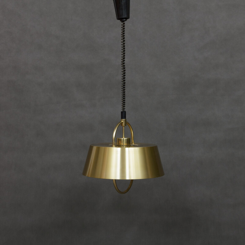 Vintage hanging lamp by Jo Hammerborg in brass