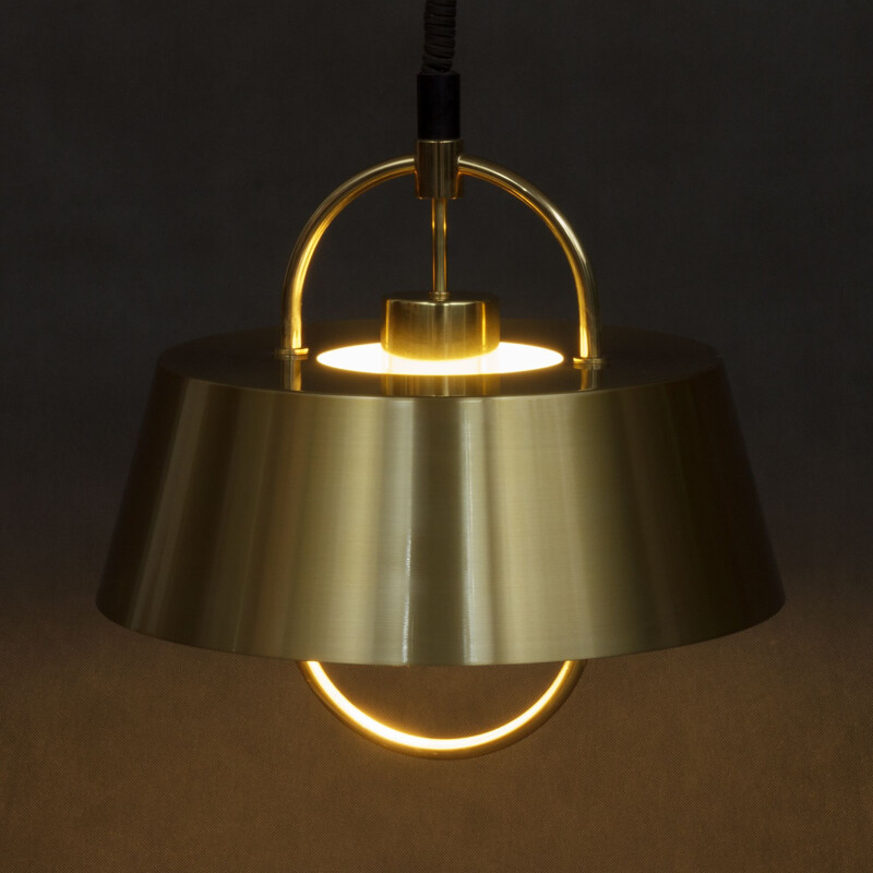 Vintage hanging lamp by Jo Hammerborg in brass